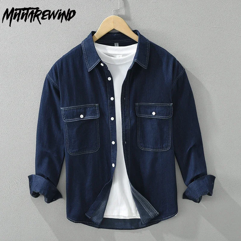 Jeans Shirt Fashion For Men - Mode coréenne hommes Denim chemises printemps