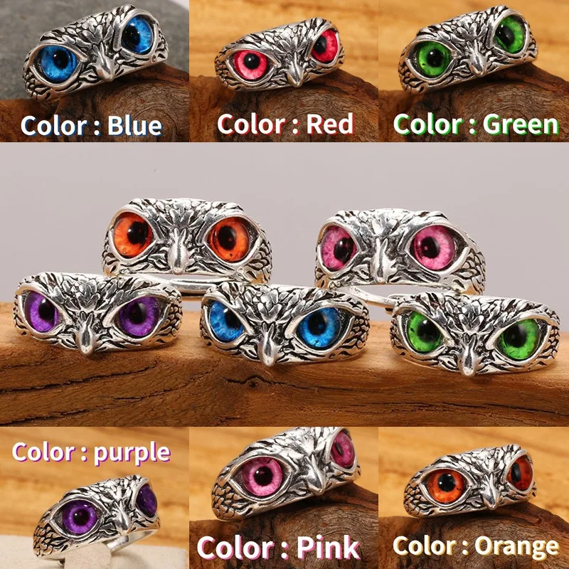 Men'S Fashion Today - Bague de hibou en alliage pour