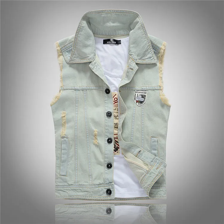 Men'S Fashion Vest With Jeans - Pop printemps automne nouvelle mode hommes