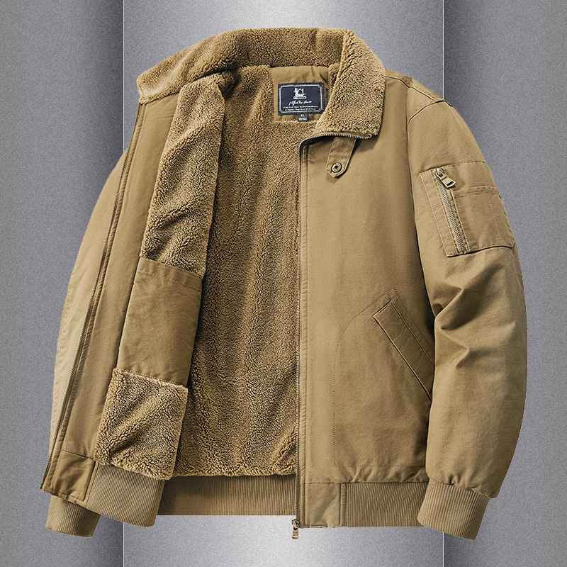 Sherpa Jacket Fleece - Veste d'extérieur décontractée pour homme, molletonnée,