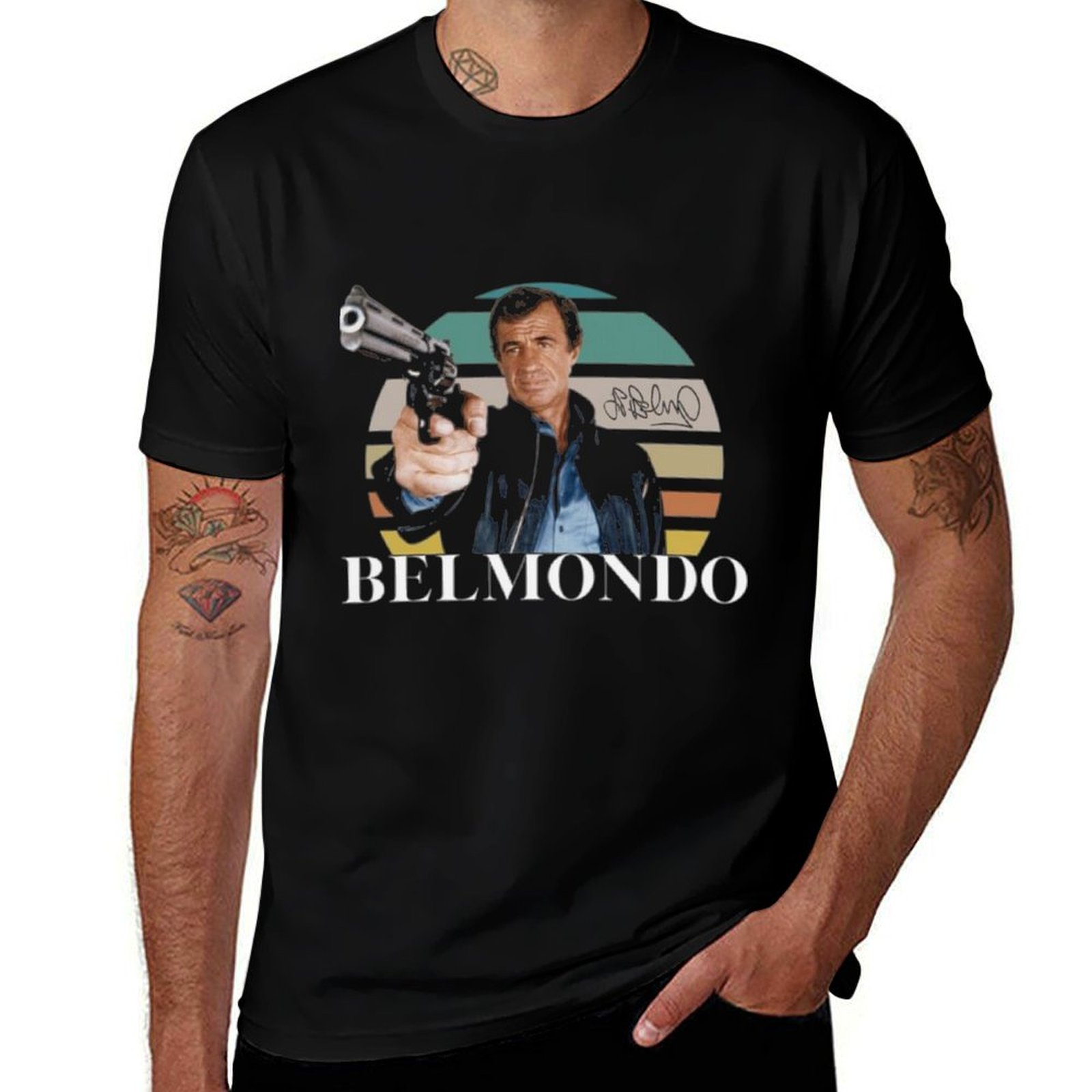 Jeans Shirt Fashion For Men - T-shirt Jean Paul Belmondo, mode urbaine,