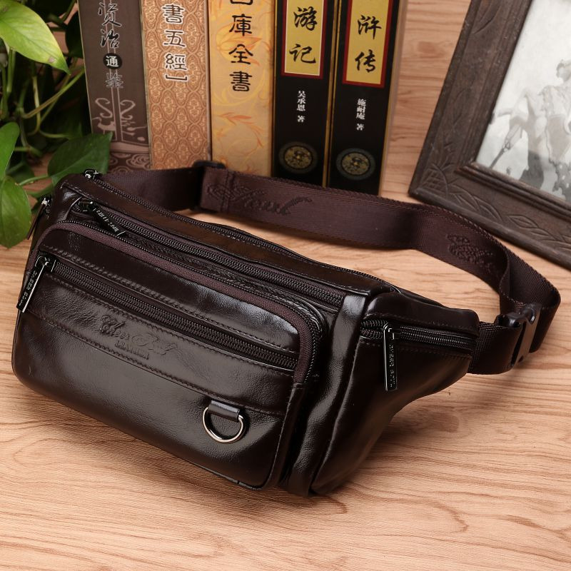 Leather Belt Braided - Sacs banane pour hommes, sac de