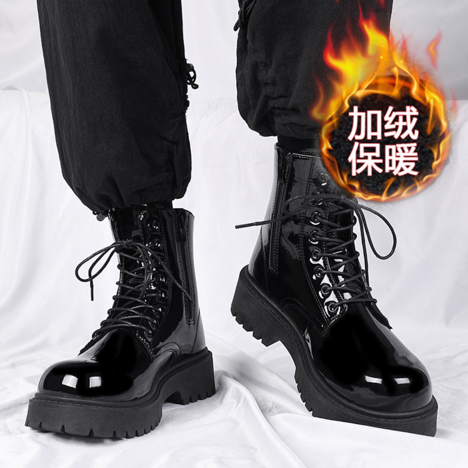 Men'S Fashion News - Bottes hautes en peluche chaude pour