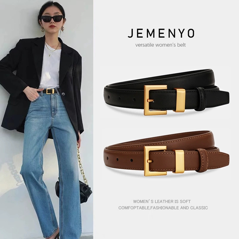 Leather Belt Braided - Ceinture en cuir pour femme ;
