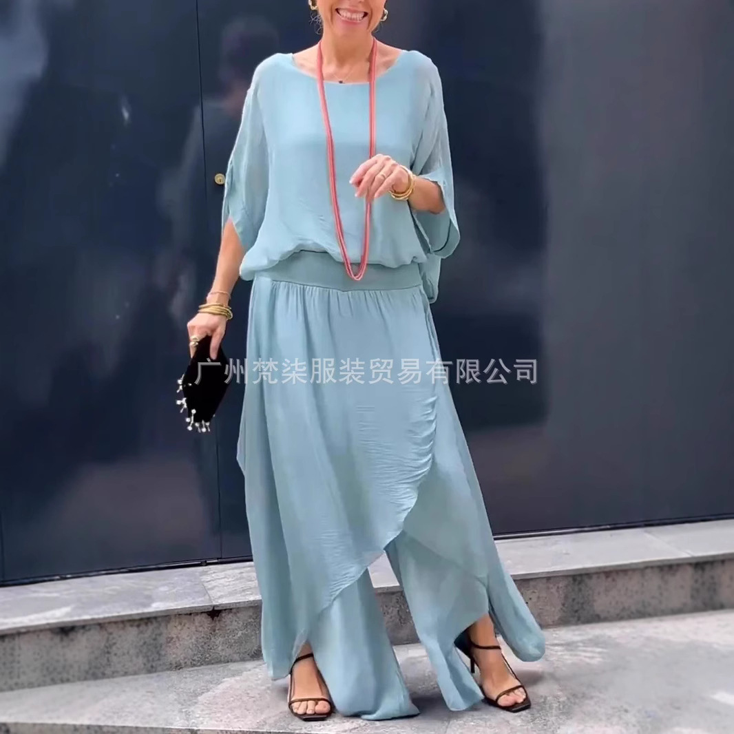 Mens Fashion Summer 2025 - Ensemble 2 pièces en mousseline de