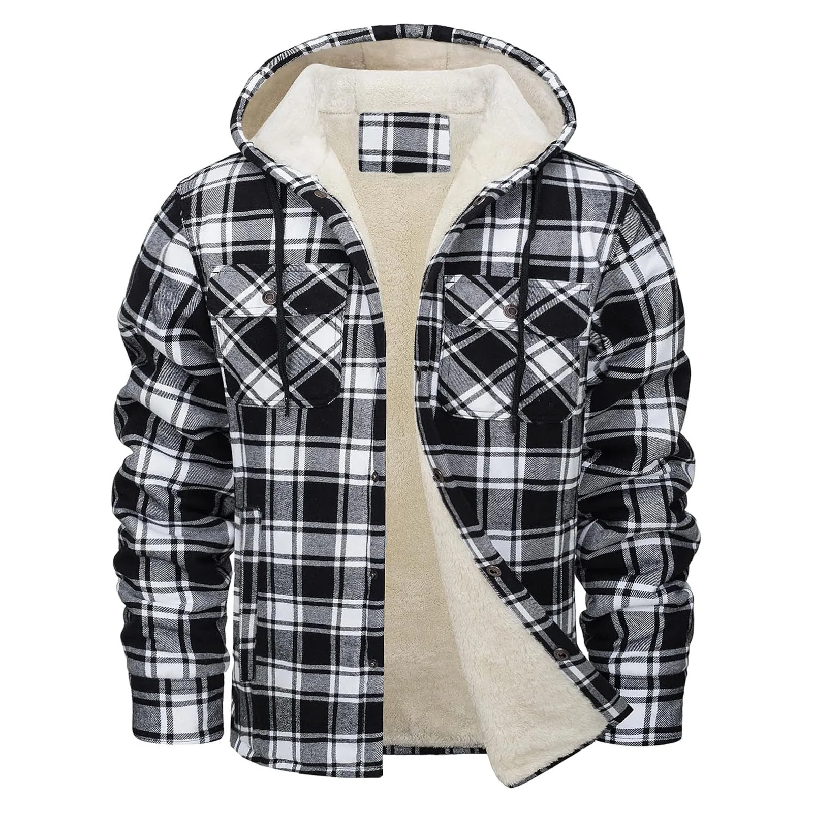 Sherpa Jacket Fleece - Veste à capuche en flanelle épaisse