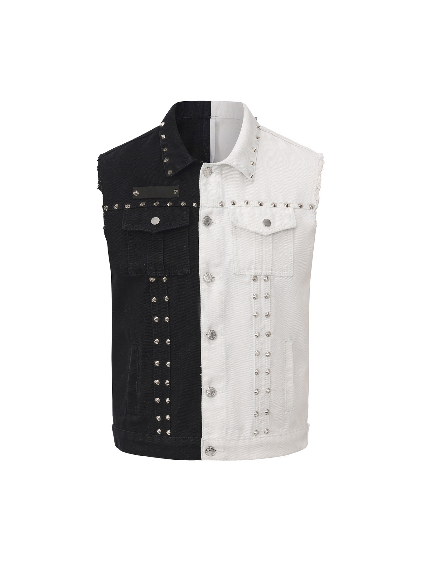 Men'S Fashion Vest With Jeans - Gilet en jean style punk pour