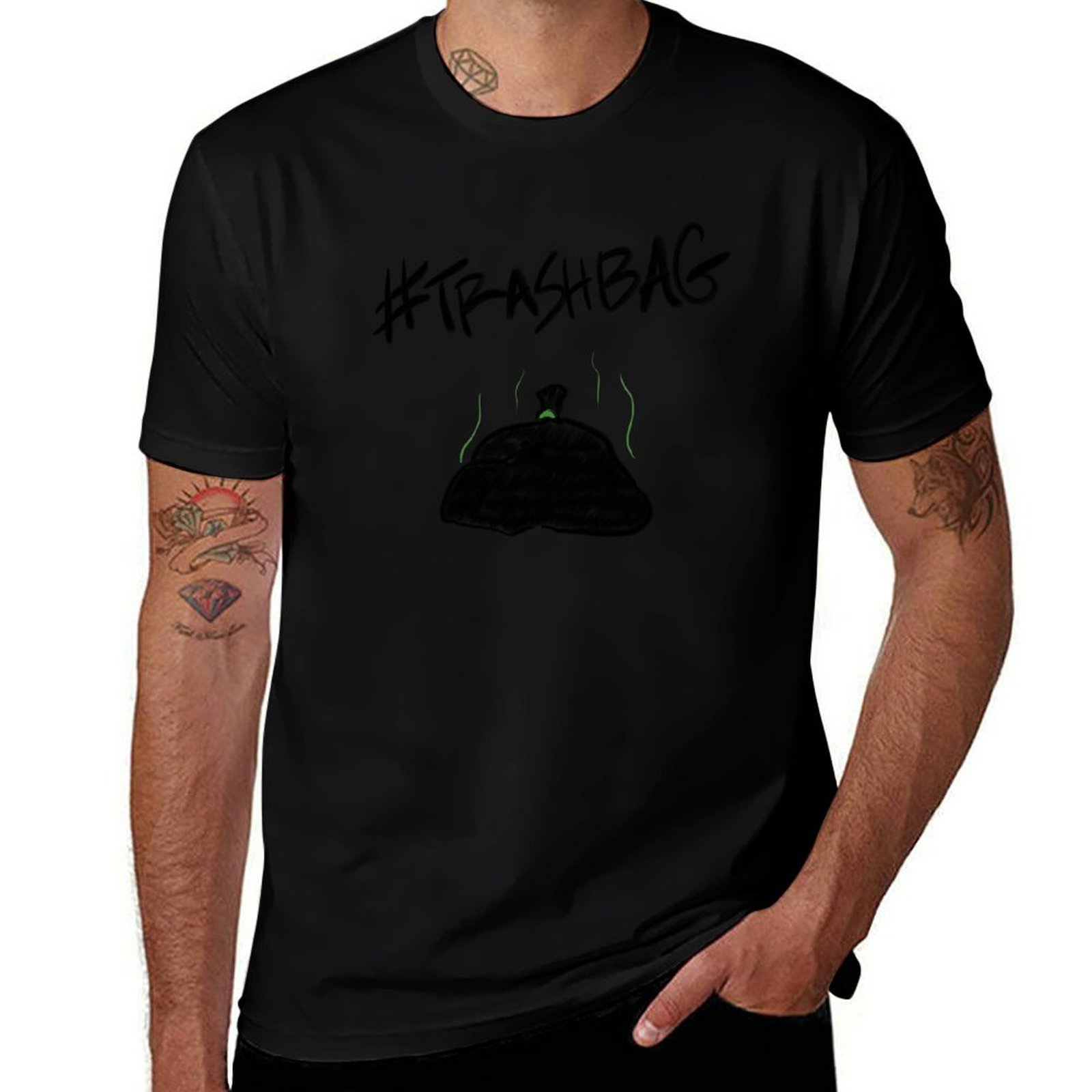 Mens Fashion Hashtags - T-shirt à manches courtes décontracté et