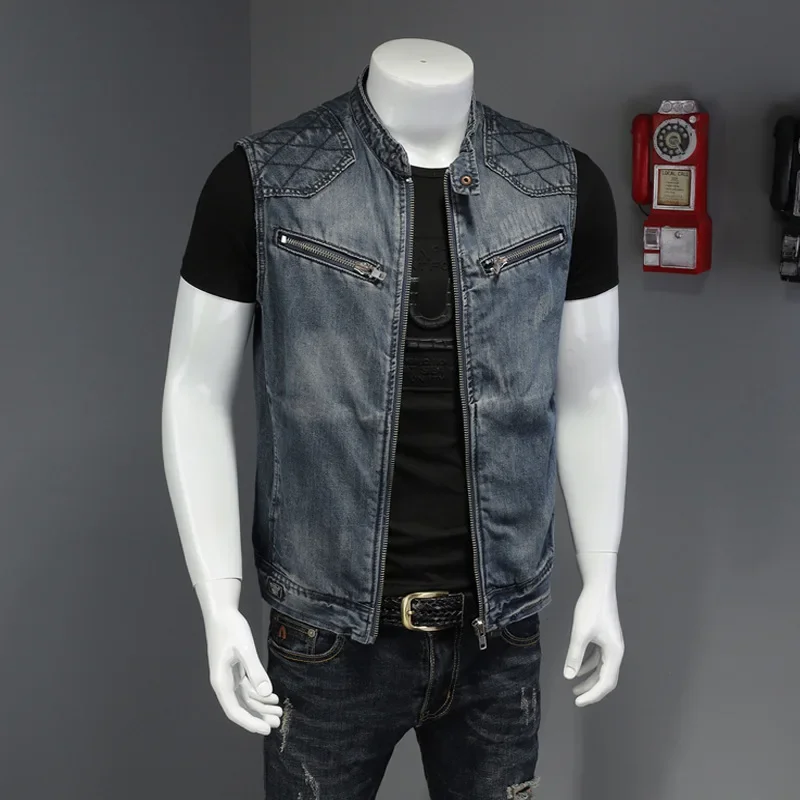 Men'S Fashion Vest With Jeans - Pop printemps automne nouvelle mode hommes