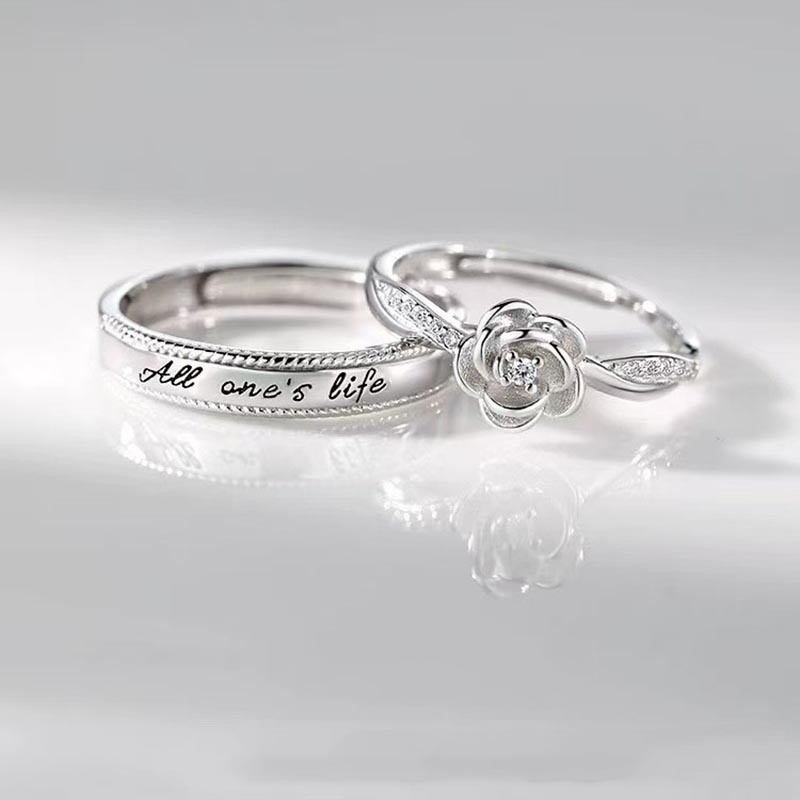 Men'S Fashion Today - Bagues romantiques en Zircon pour couple,