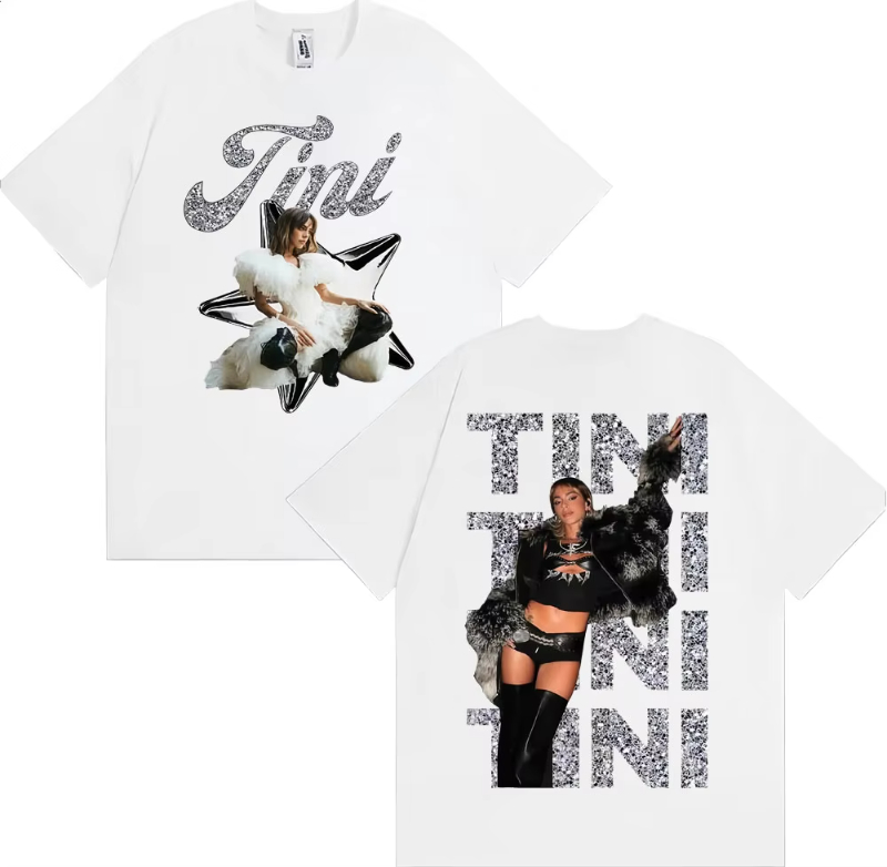 Men'S Fashion Aesthetics - T-shirt Singer Tini Stoessel avec impression