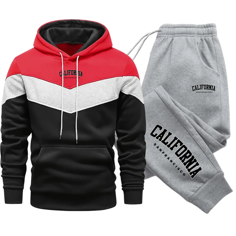 Quality Men'S Fashion - Ensemble de survêtement pour homme, imprimé,
