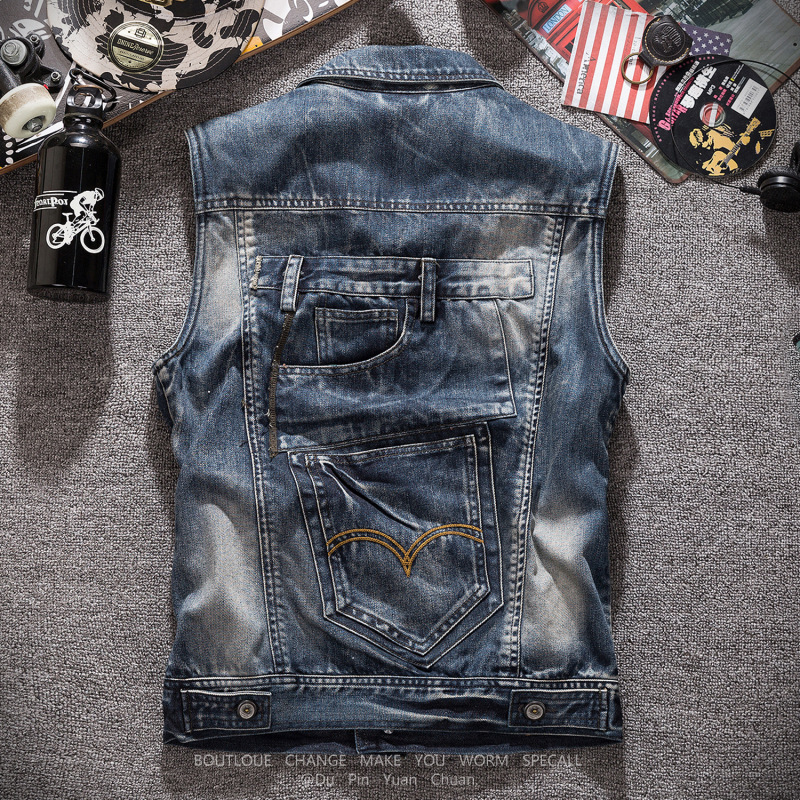 Men'S Fashion Vest With Jeans - Gilet en jean tendance pour homme,