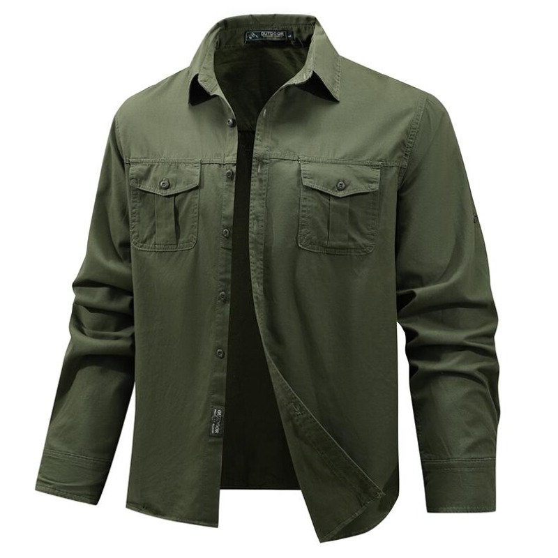 Men'S Fashion Over 60 - Nouvelle Chemise Cargo Homme en Coton