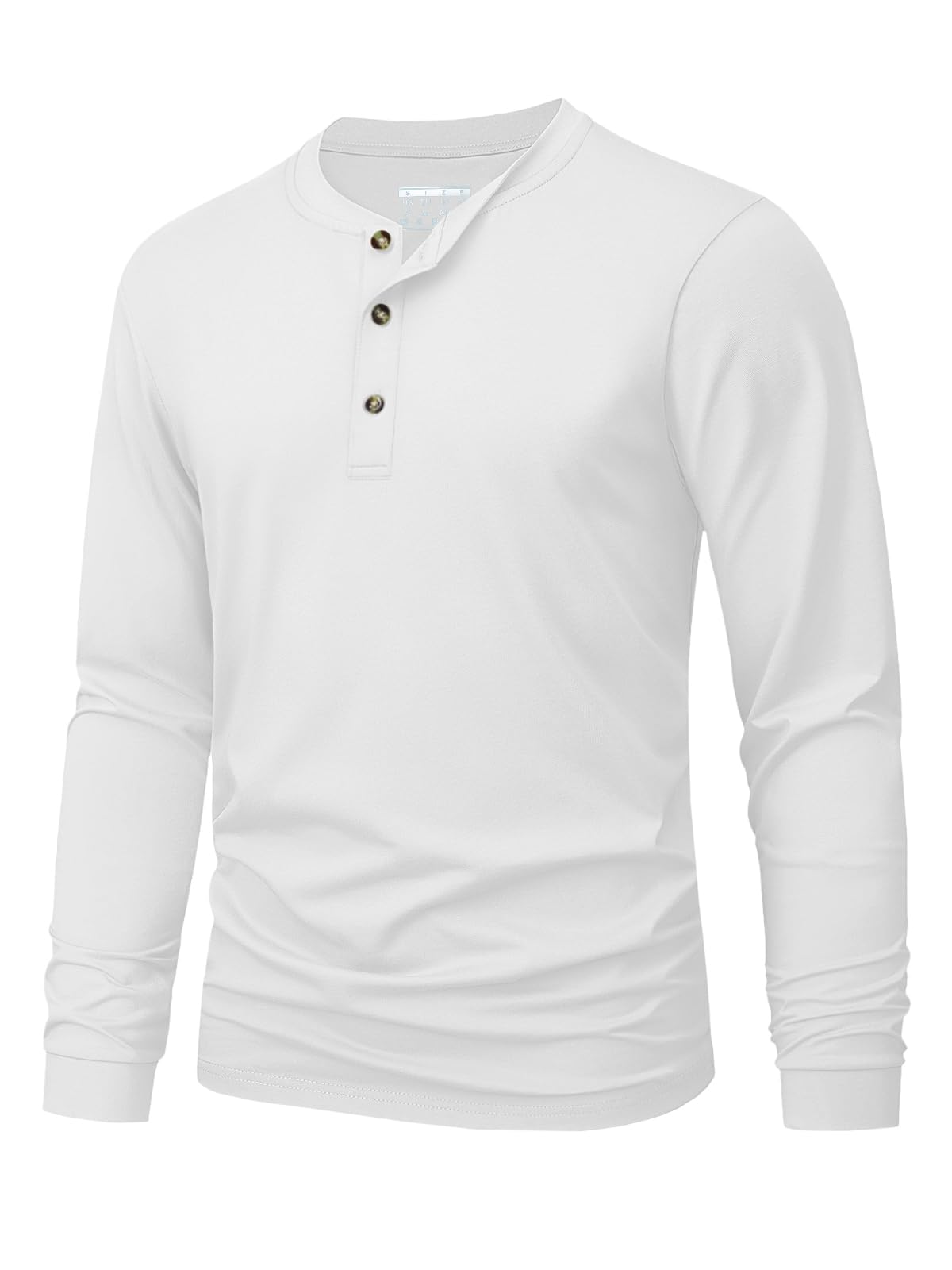Quality Men'S Fashion - T-shirt Henley pour hommes, simple, couleur