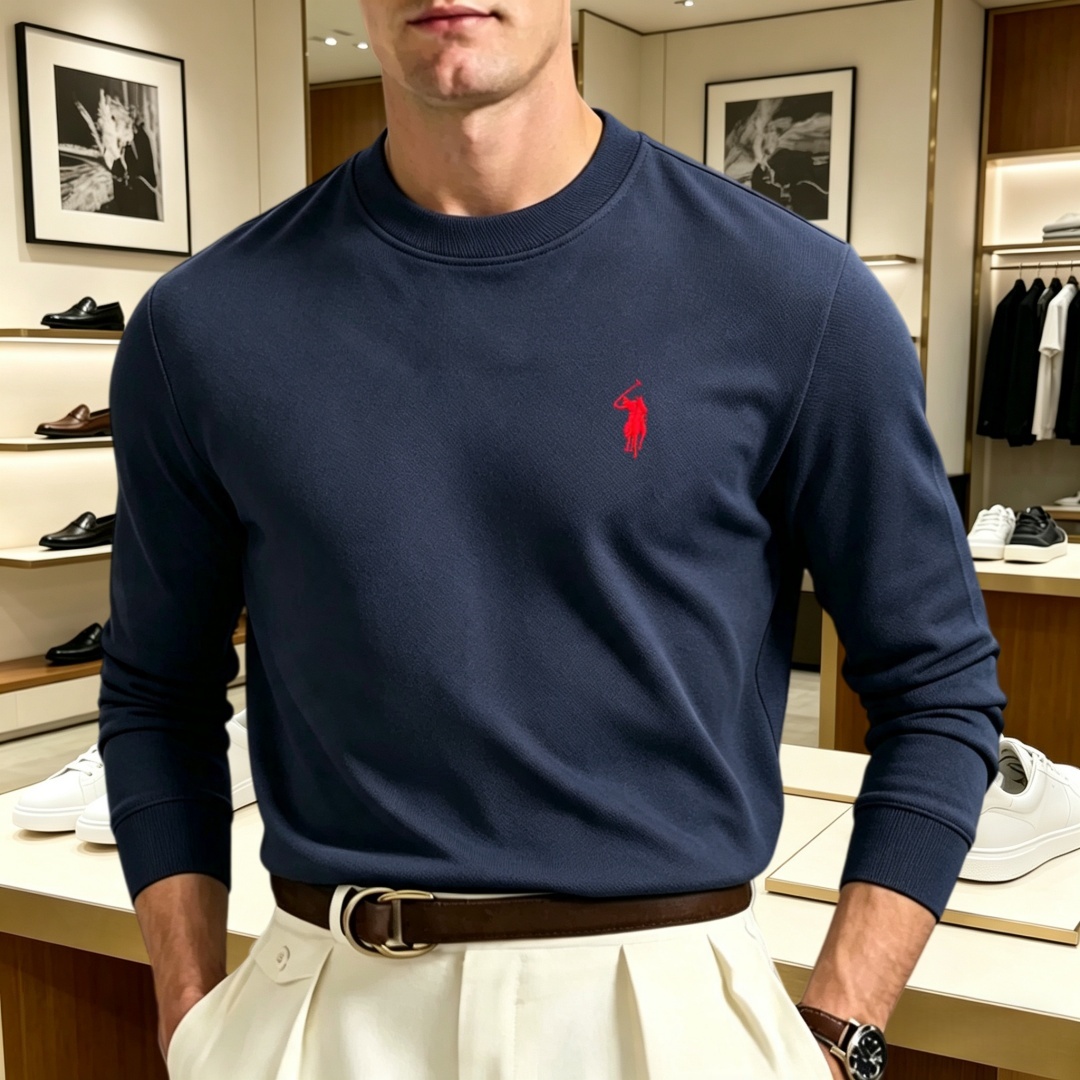 Men'S Fashion Brands - T-shirt à manches longues et col