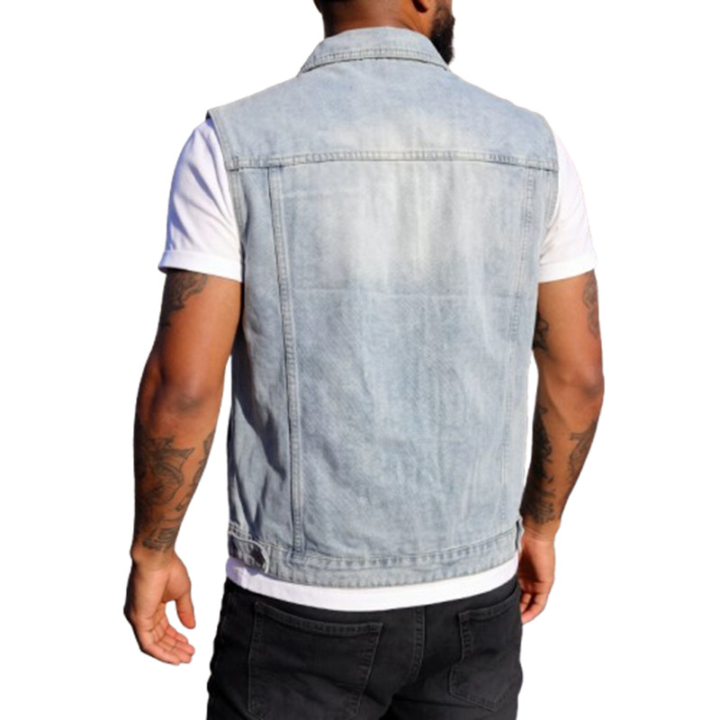 Men'S Fashion Vest With Jeans - Gilets en jean pour hommes Printemps-Été,
