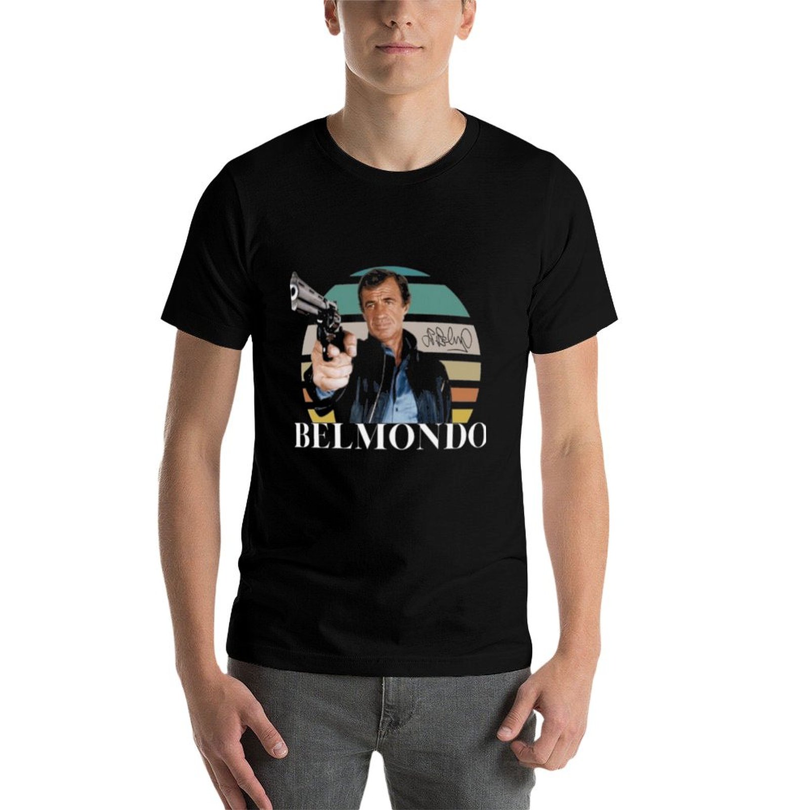 T-shirt Jean Paul Belmondo, mo - Jeans Shirt Fashion For Men avis et prix