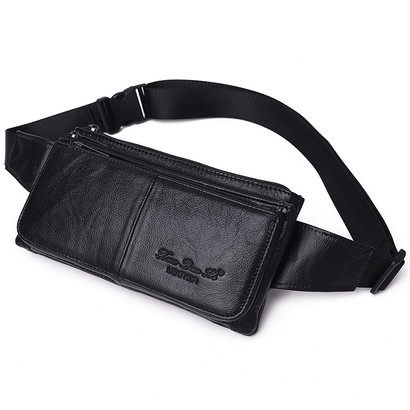 Sac banane pour homme en cuir  - Leather Belt Braided avis et prix