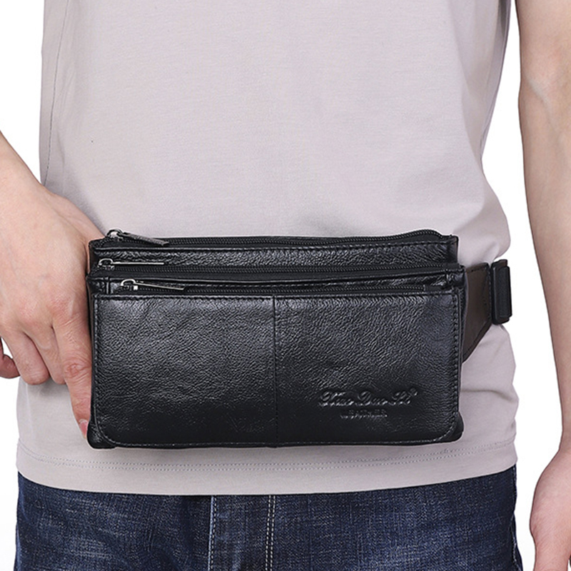 Sac banane pour homme en cuir  - Leather Belt Braided avis et prix