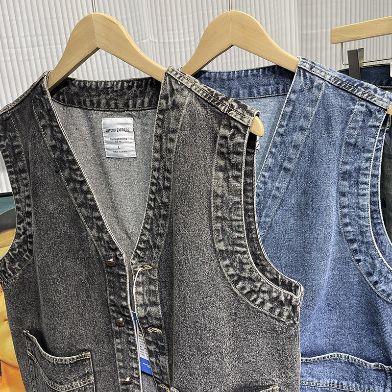 Hommes japonais Streetwear Cit - Men'S Fashion Vest With Jeans avis et prix
