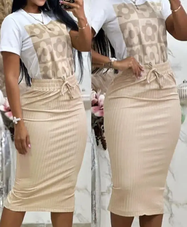 Ensemble haut et jupe fendue a - Mens Fashion Summer 2025 avis et prix
