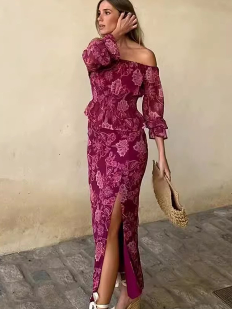 Ensemble deux pièces imprimé V - Mens Fashion Summer 2025 avis et prix