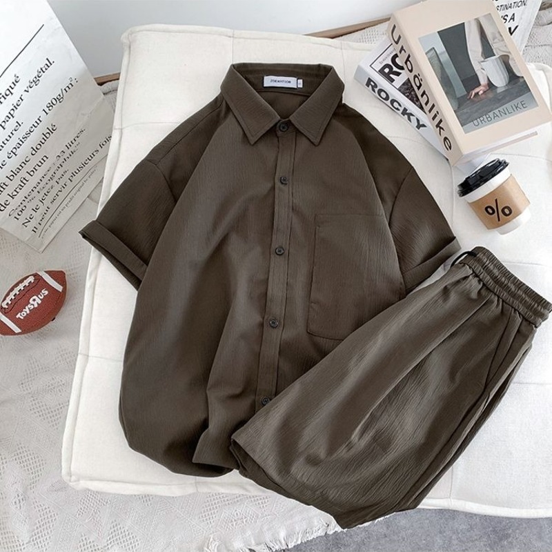 ​ Ensemble chemise et short en - Linen Shirt Summer avis et prix