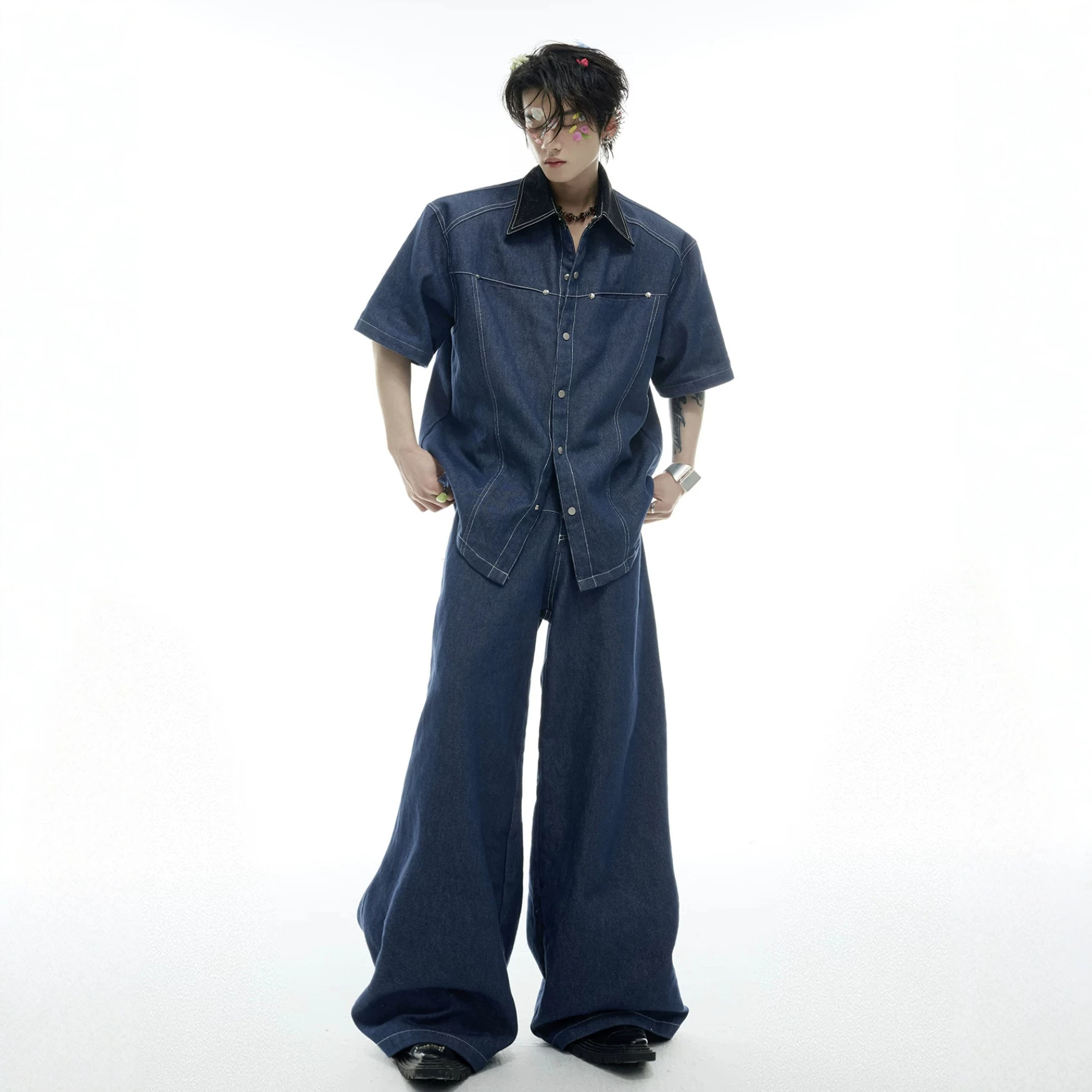 Ensemble assorti en jean pour  - Jeans Shirt Fashion For Men avis et prix