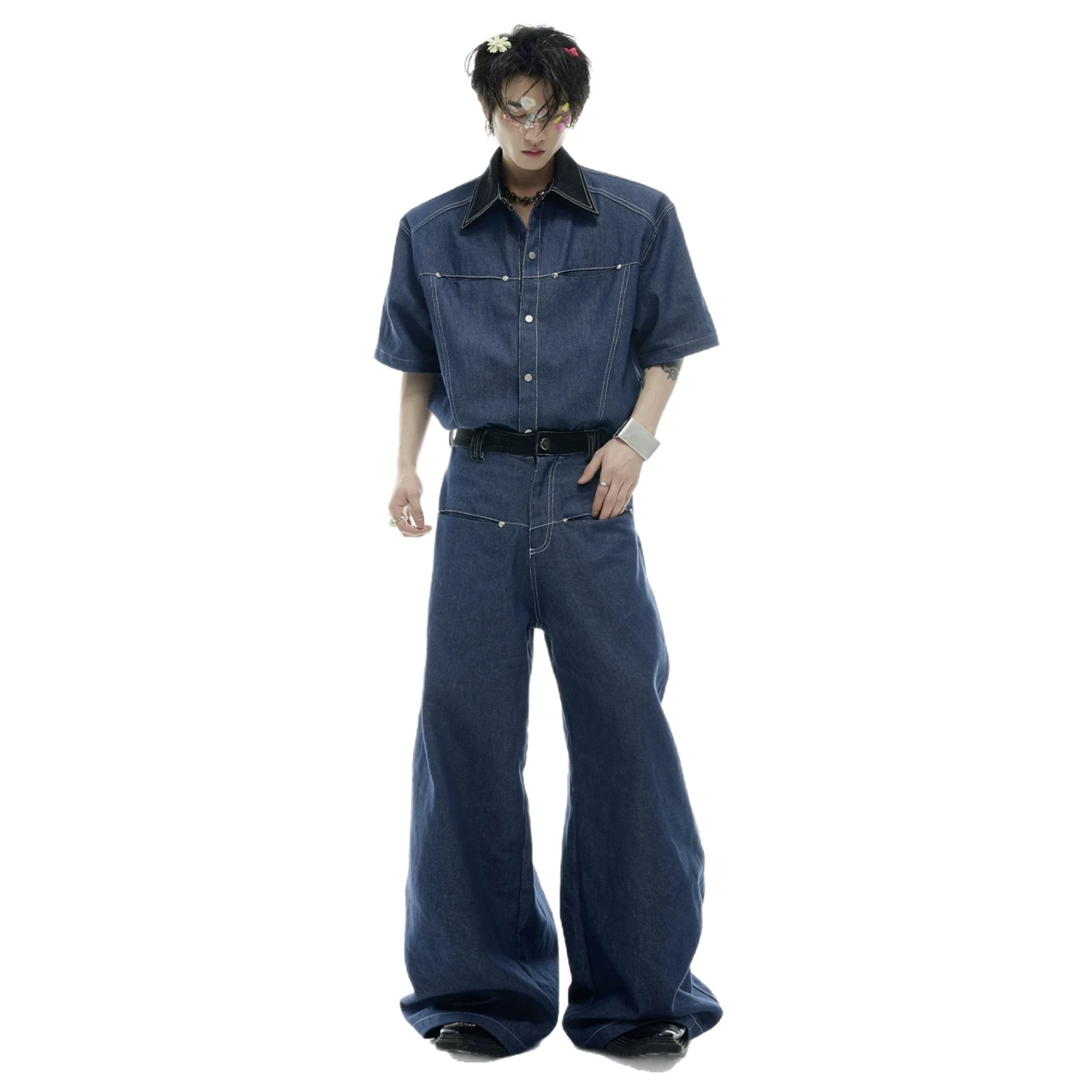 Ensemble assorti en jean pour  - Jeans Shirt Fashion For Men avis et prix