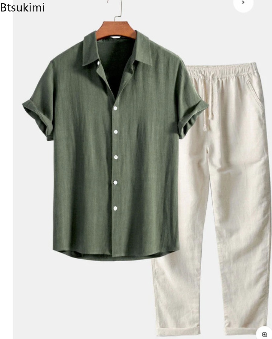 Ensemble deux pièces décontrac - Linen Shirt Summer avis et prix