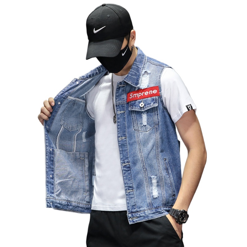 Nouvelle mode hommes bleu Deni - Men'S Fashion Vest With Jeans avis et prix