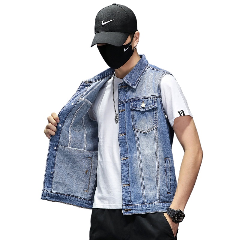 Nouvelle mode hommes bleu Deni - Men'S Fashion Vest With Jeans avis et prix