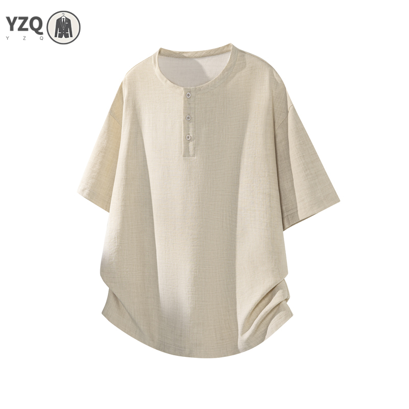 T-shirt ample à manches courte - Linen Shirt Summer avis et prix