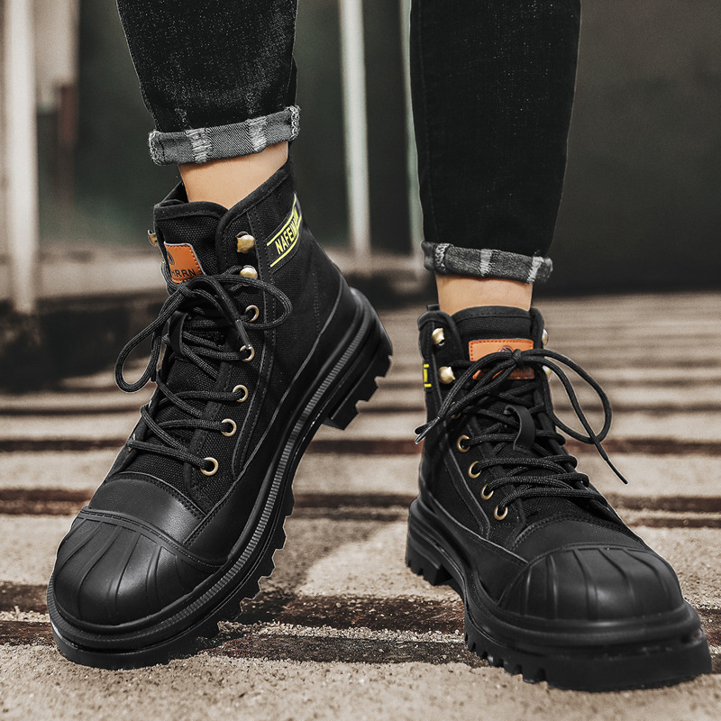 Hommes toile bottes mode haut  - Men'S Fashion News avis et prix