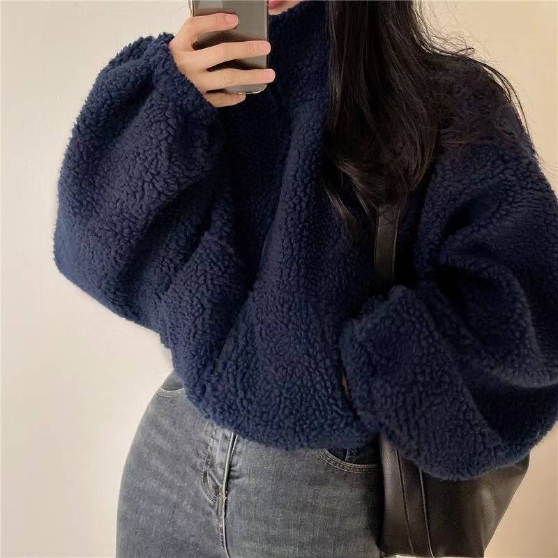 Veste à capuche courte zippée  - Sherpa Jacket Fleece avis et prix
