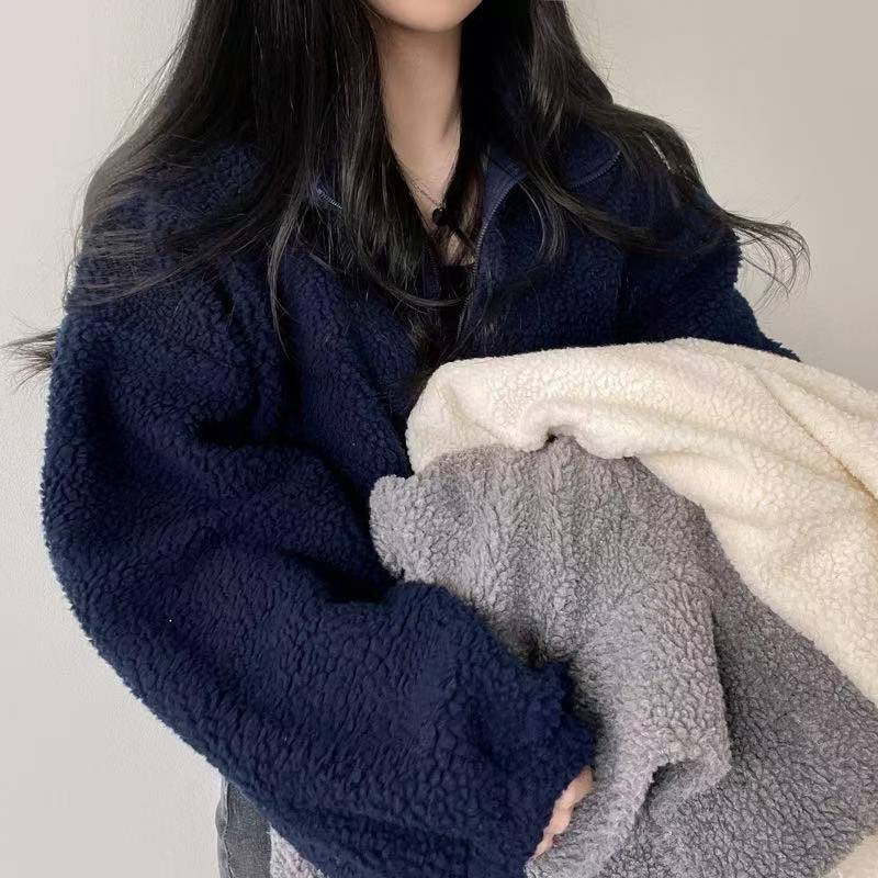 Veste à capuche courte zippée  - Sherpa Jacket Fleece avis et prix