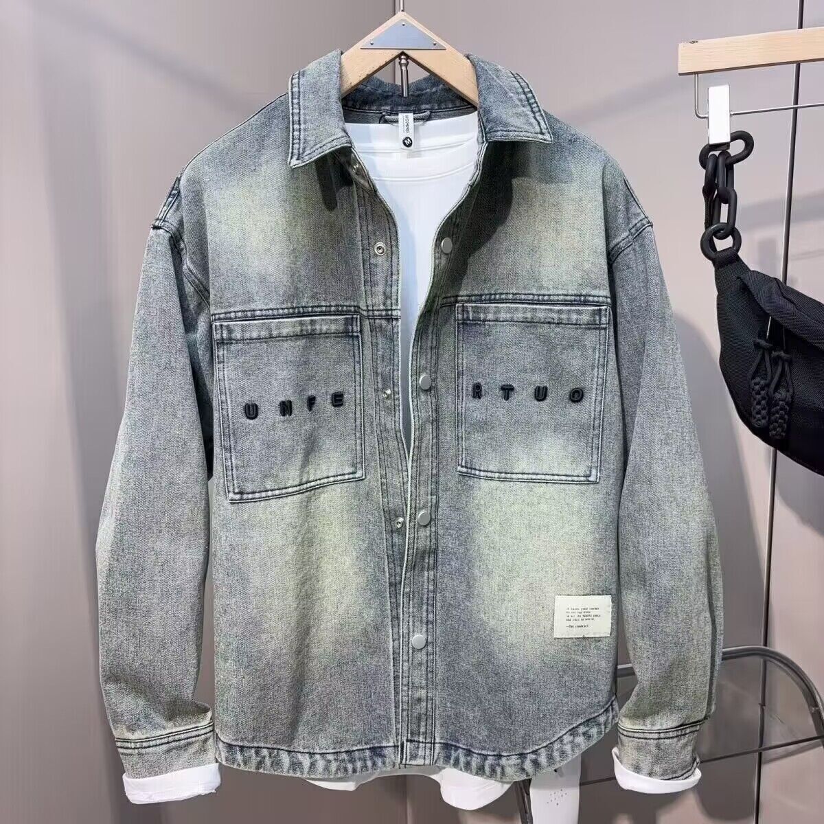 Vintage coupe propre printemps - Jeans Shirt Fashion For Men avis et prix