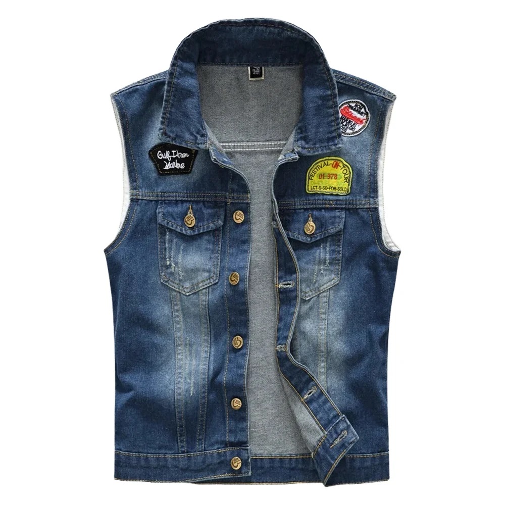 Gilets en denim déchirés pour  - Men'S Fashion Vest With Jeans avis et prix