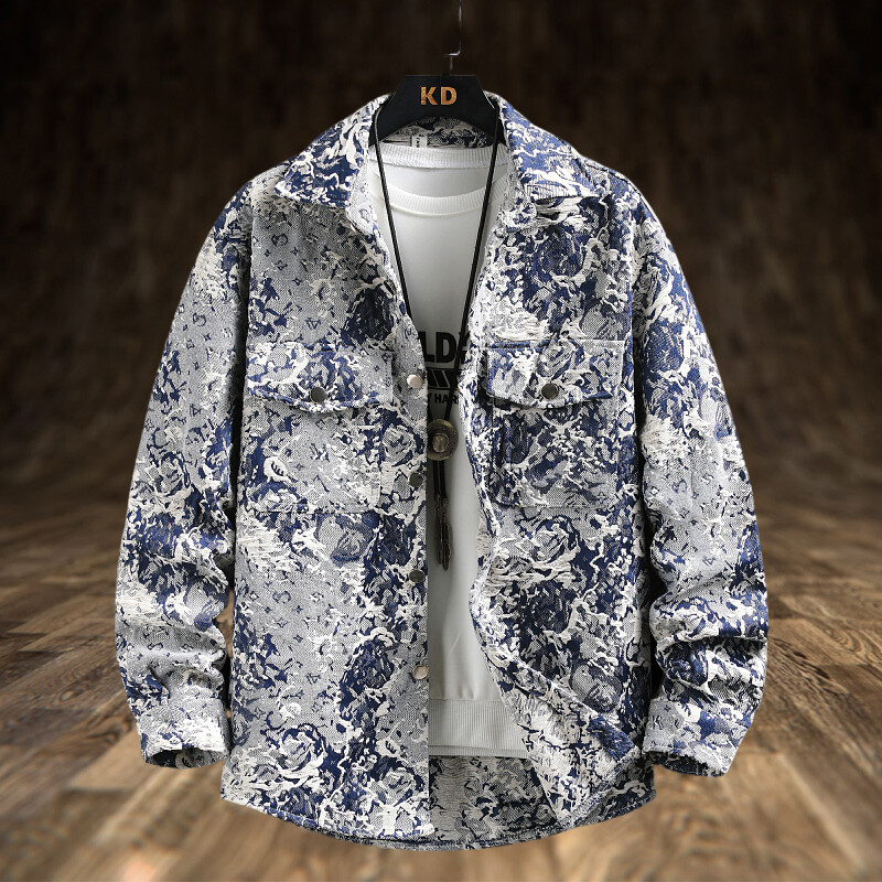 Printemps hommes Lxury Denim v - Jeans Shirt Fashion For Men avis et prix
