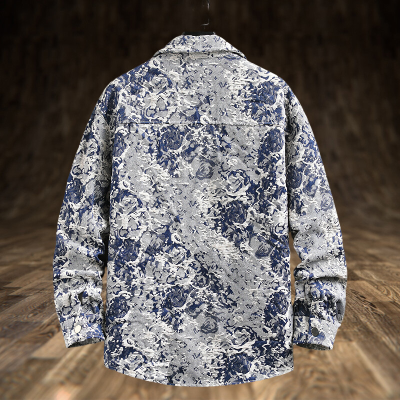 Printemps hommes Lxury Denim v - Jeans Shirt Fashion For Men avis et prix