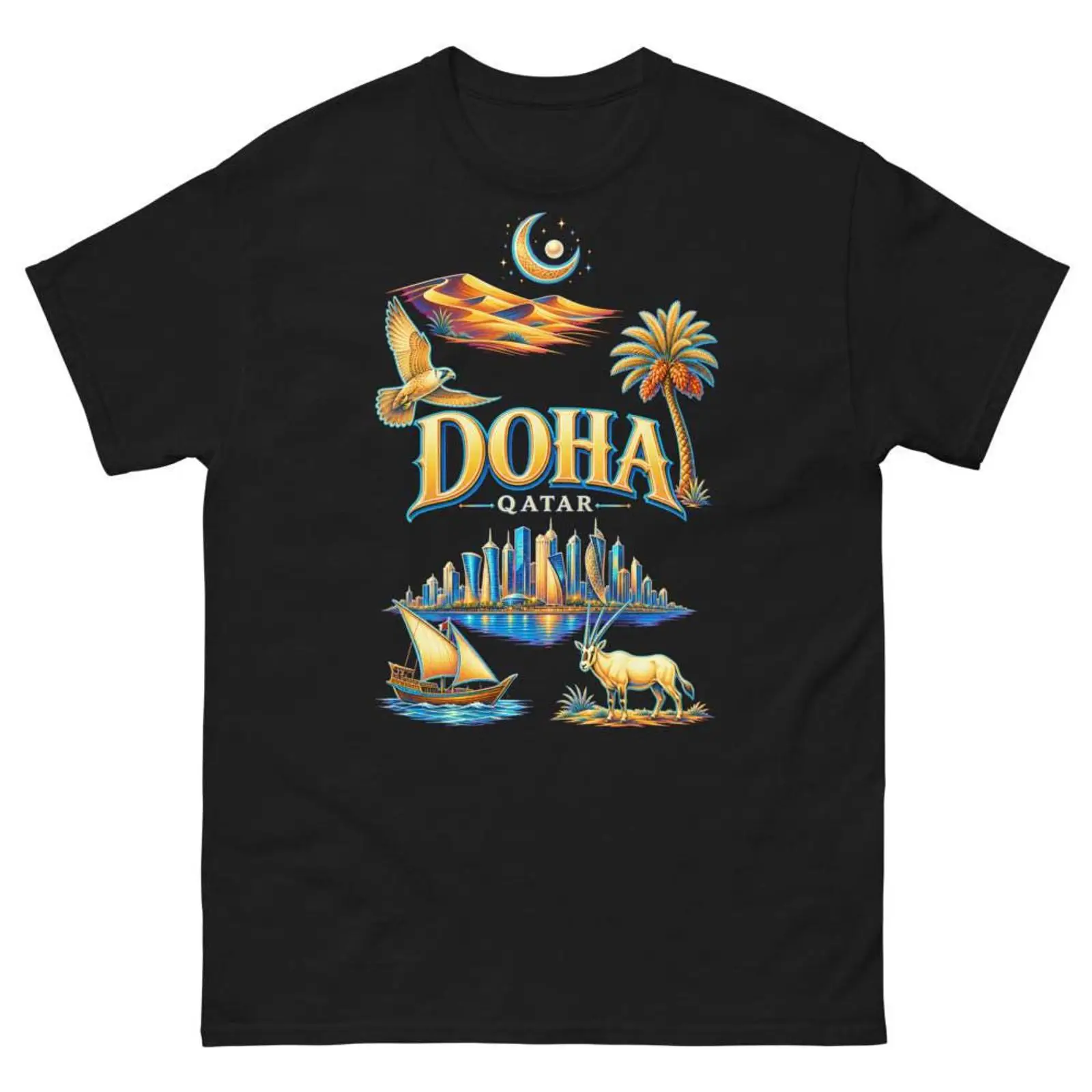 T-shirt Souvenir de Doha, Qata - Men'S Fashion Qatar avis et prix